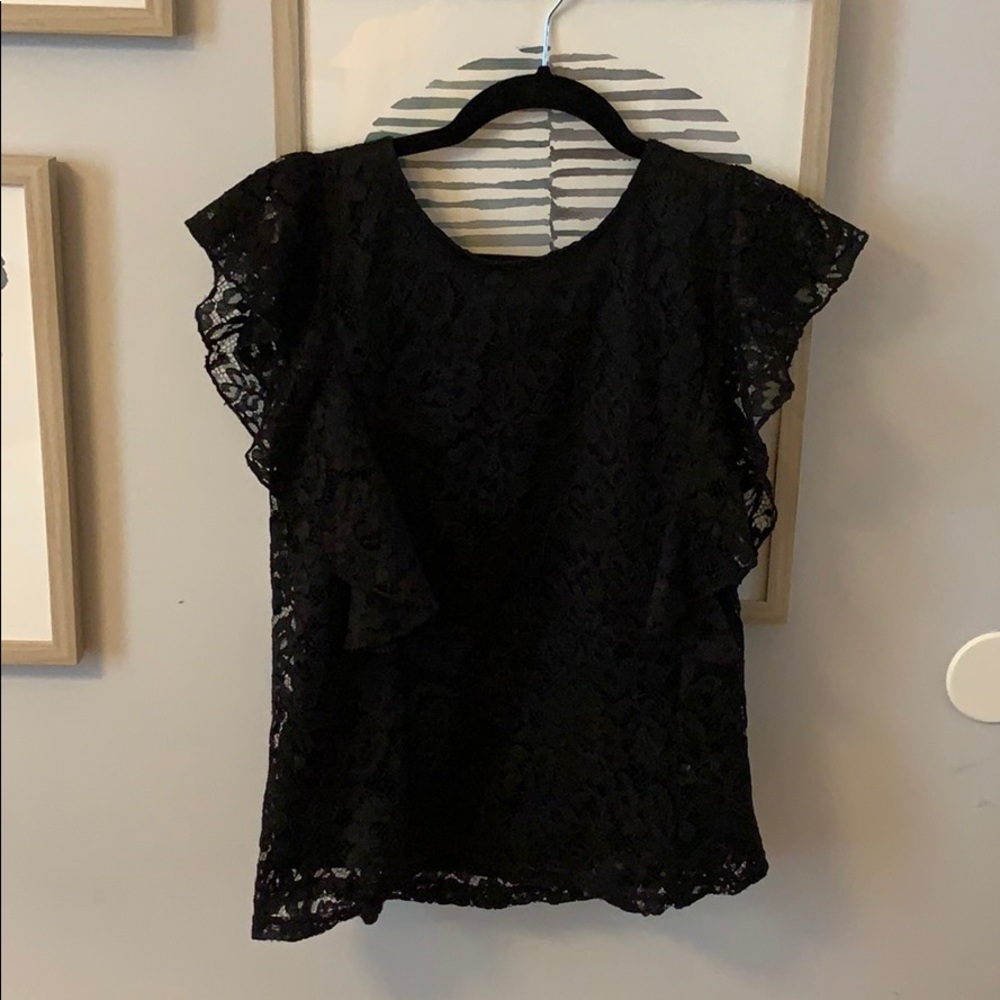 Black Floral Blouse